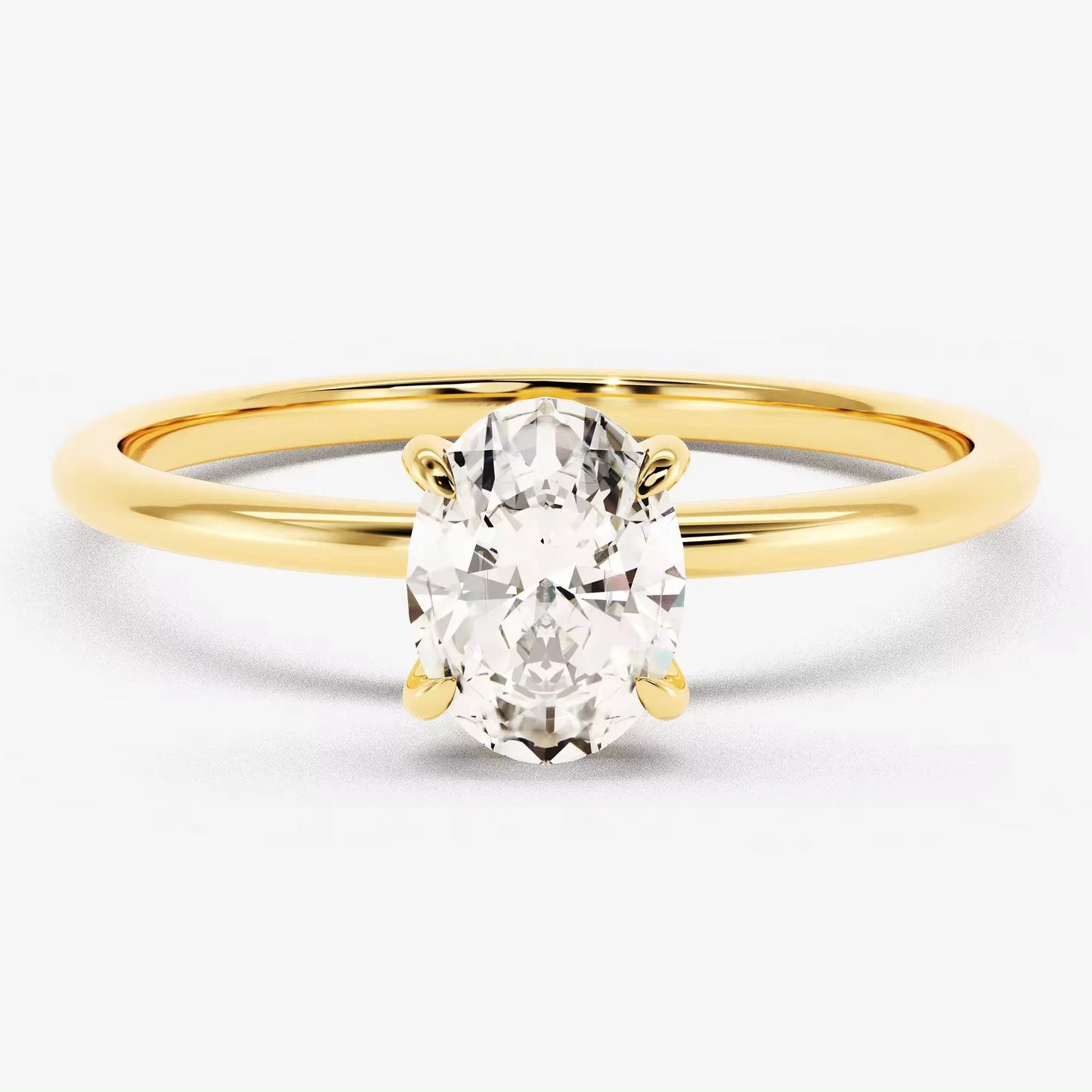 Verlobungsring mit ovalem Diamant